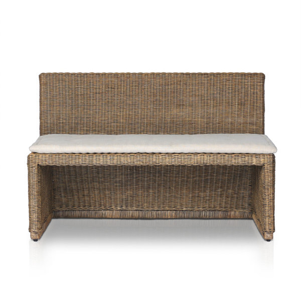 Amber Lewis x Four Hands Senna Woven Dining Bench 49"-Dune | Perigold
